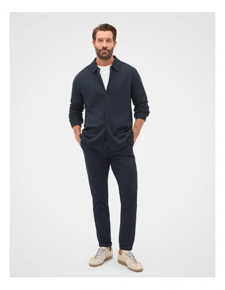 Textured Shirt in Midnight Blue image 3