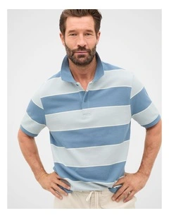 Stripe Pique Polo