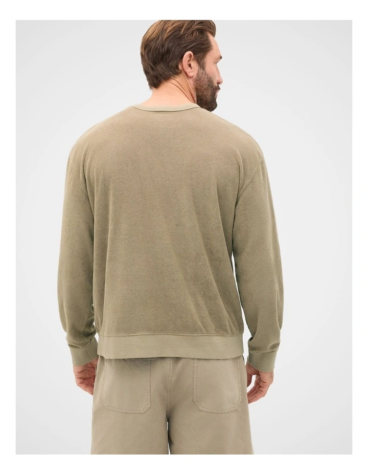 Terry Sweatshirt in Putty image 4