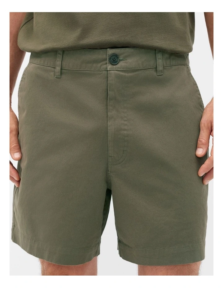 Chino Short in Burnt Olive image 2
