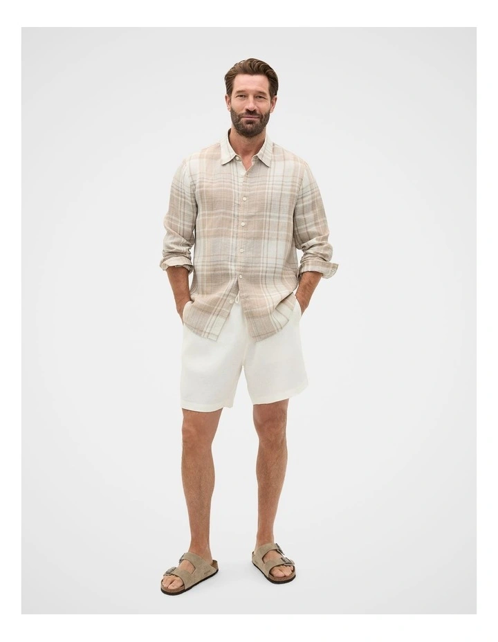 L/S Check Linen Shirt image 1