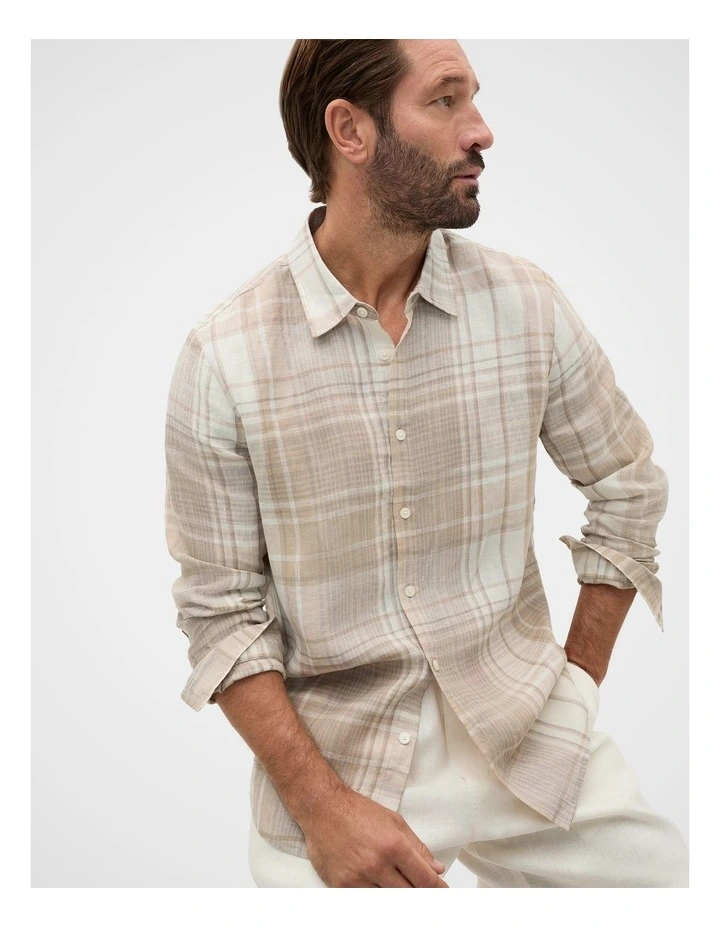 L/S Check Linen Shirt image 2