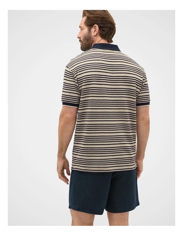 Stripe V Neck Polo image 4