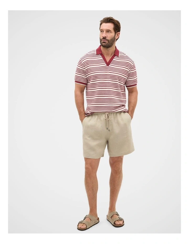 Stripe V Neck Polo image 3