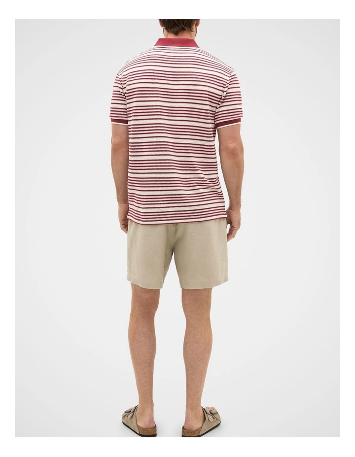 Stripe V Neck Polo image 4