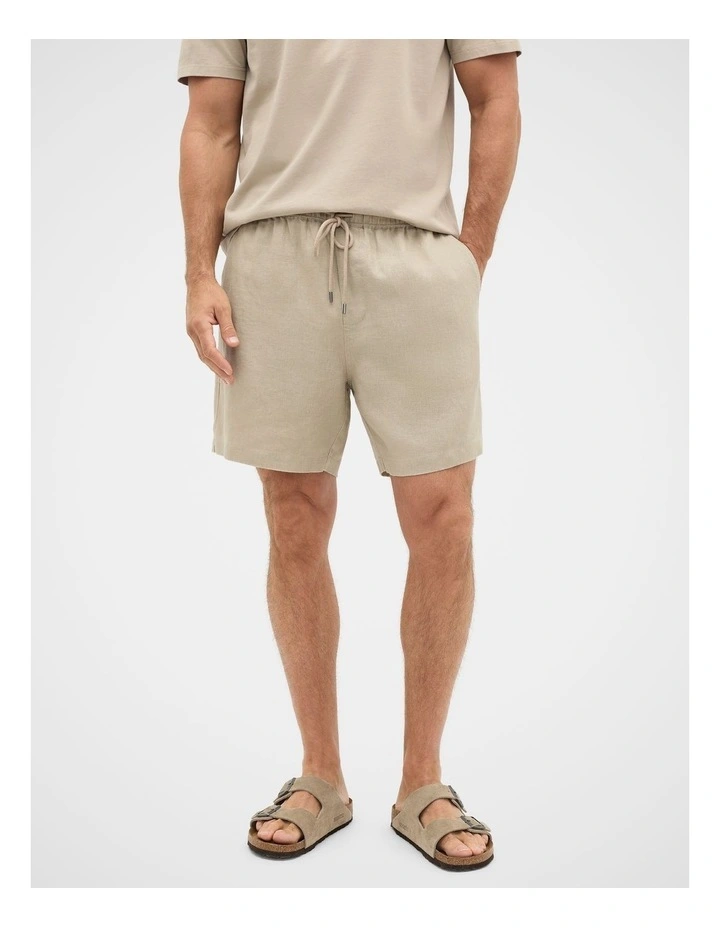Pull On Linen Short image 2