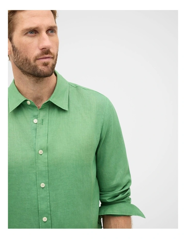 L/S Linen Shirt in Seagrass image 2