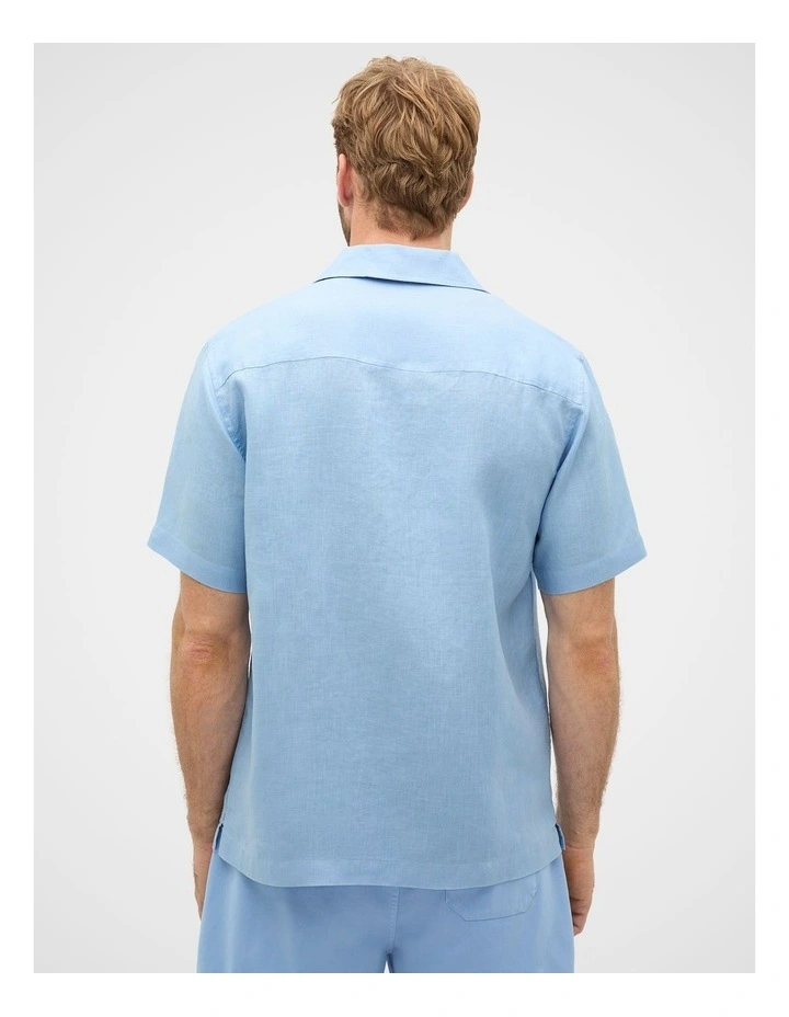 Camp Collar Linen Shirt in image 2