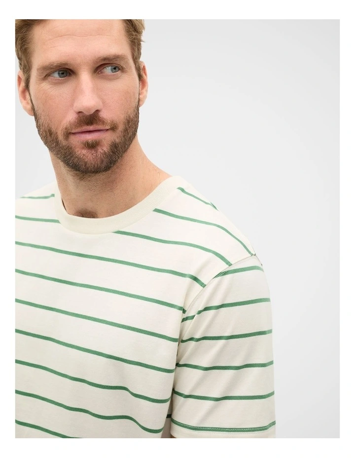 Stripe Crew Tee in image 3