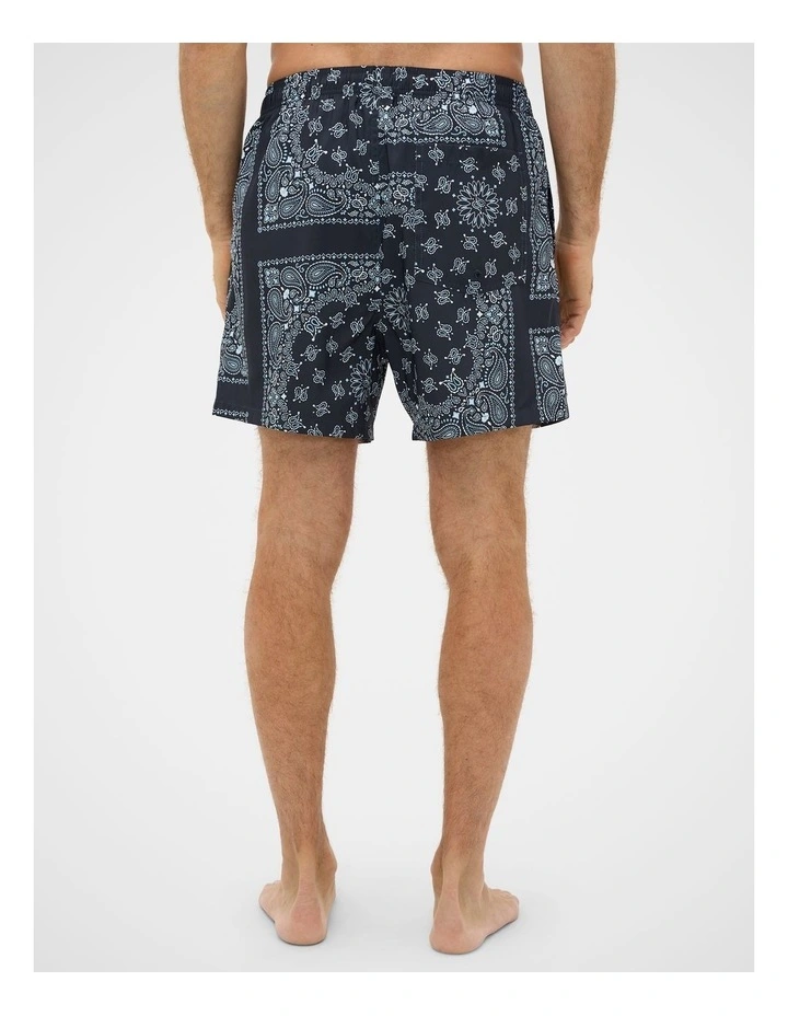 Bandana Print Swim Short in Midnight Blue image 4