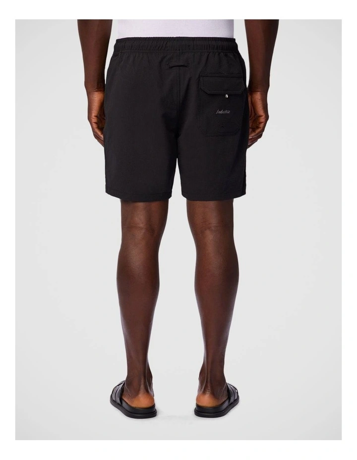 The New Seersucker Swim Short - Black image 2