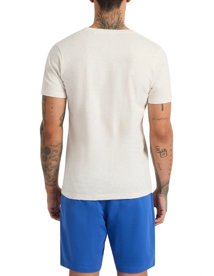 Marle Arnie V Neck in Oatmeal Marle image 3