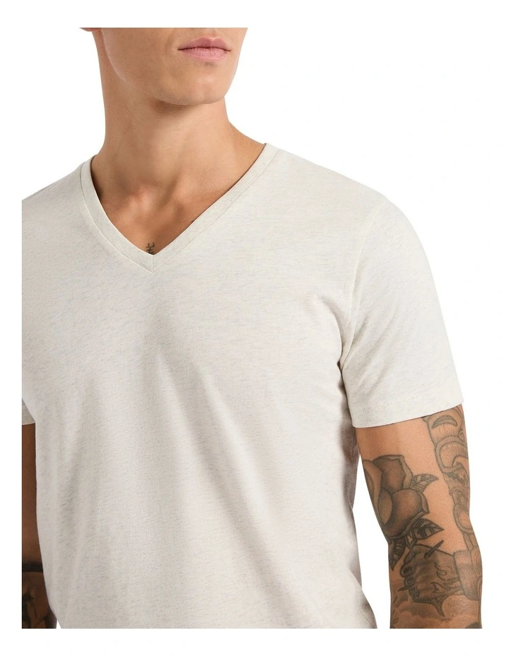 Marle Arnie V Neck in Oatmeal Marle image 4