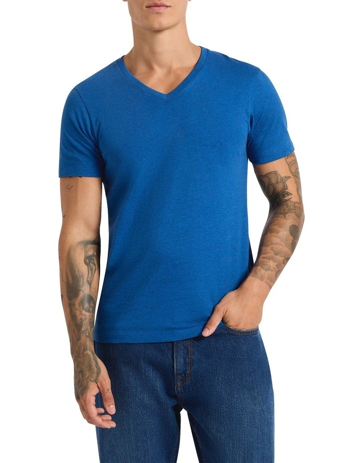 Marle Arnie V Neck in Snorkle Marle image 2