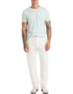 Hugo Relaxed Fit Jean in Ivory