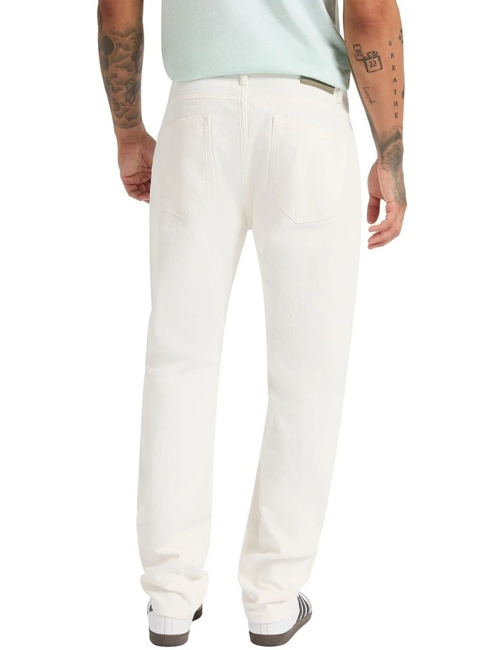 Hugo Relaxed Fit Jean in Ivory image 3