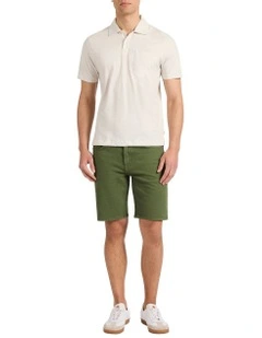 Barnie Cotton Polo in Oatmeal Marle