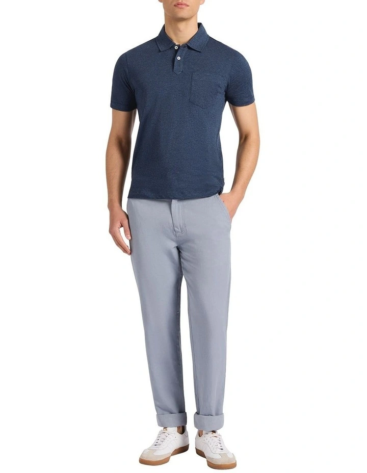 Barnie Cotton Polo in Navy image 1