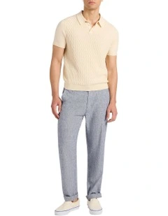 Lucas Cotton Knit Polo in Boulder