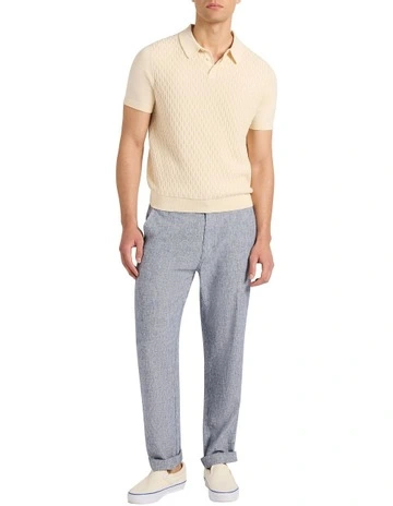 Lucas Cotton Knit Polo in Boulder