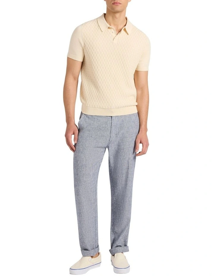 Lucas Cotton Knit Polo in Boulder image 1