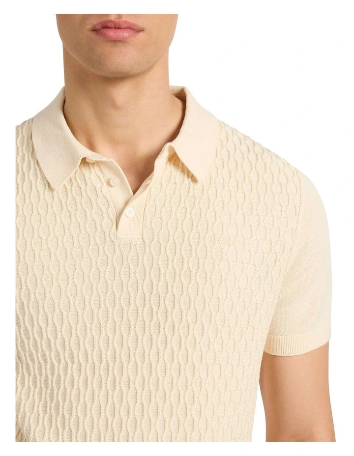 Lucas Cotton Knit Polo in Boulder image 3