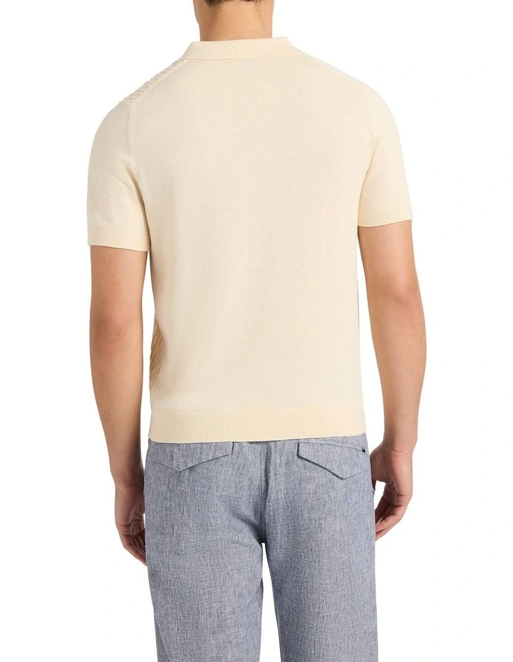Lucas Cotton Knit Polo in Boulder image 4