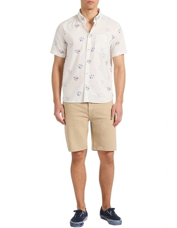 Walter Cotton Shirt in White Multi