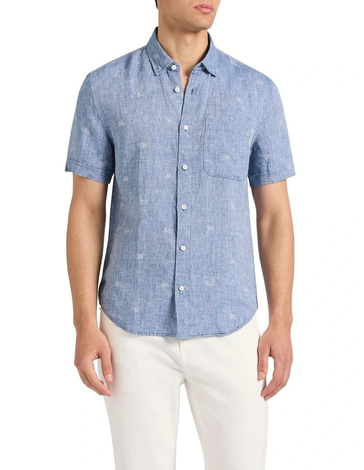 Ongoing Cycle Linen Shirt in Chambray image 2