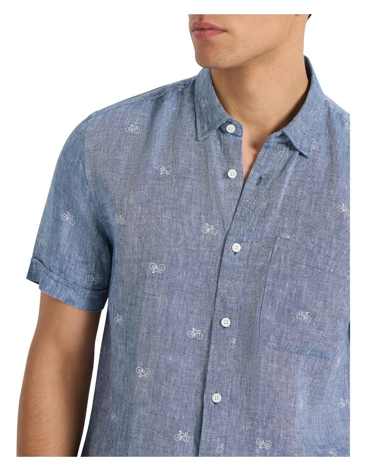 Ongoing Cycle Linen Shirt in Chambray image 3
