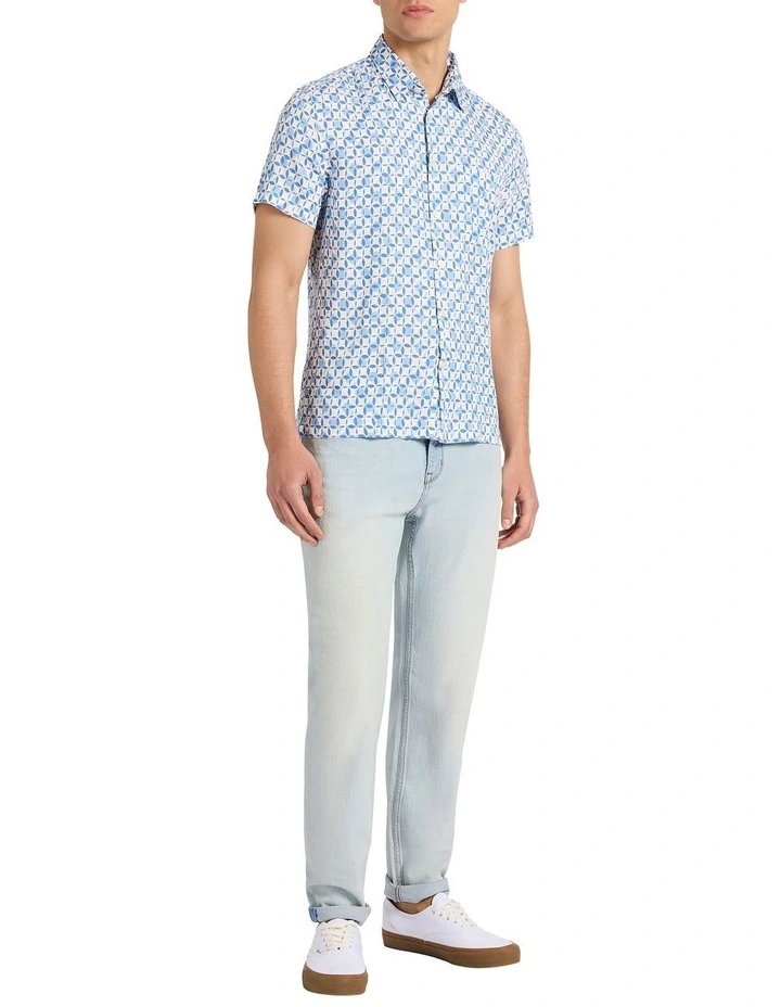 William Viscose Shirt in Blue Multi image 1