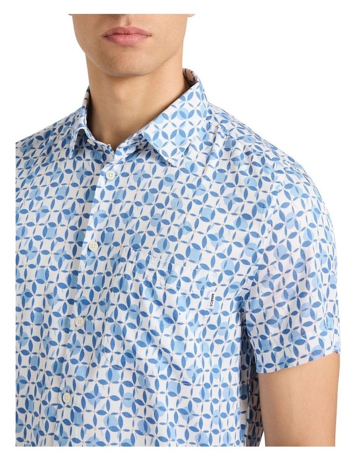 William Viscose Shirt in Blue Multi image 3