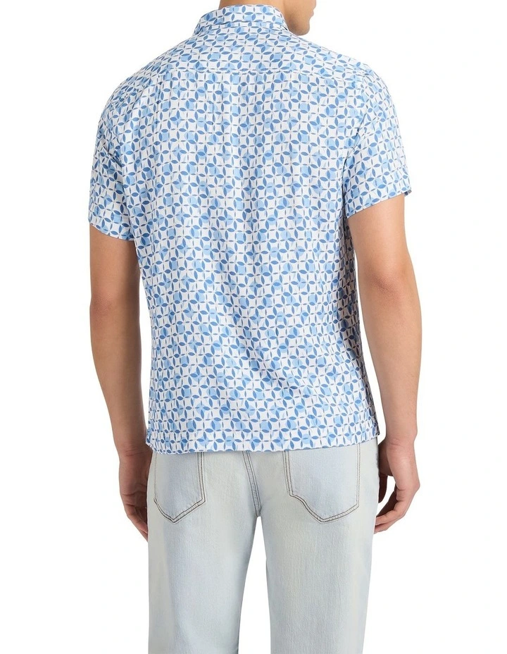 William Viscose Shirt in Blue Multi image 4