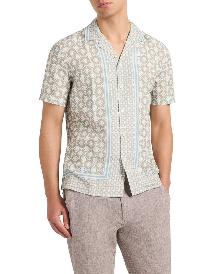 Tiles And Tribulations Shirt in Teal Multi image 2