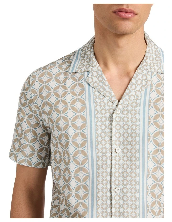 Tiles And Tribulations Shirt in Teal Multi image 3