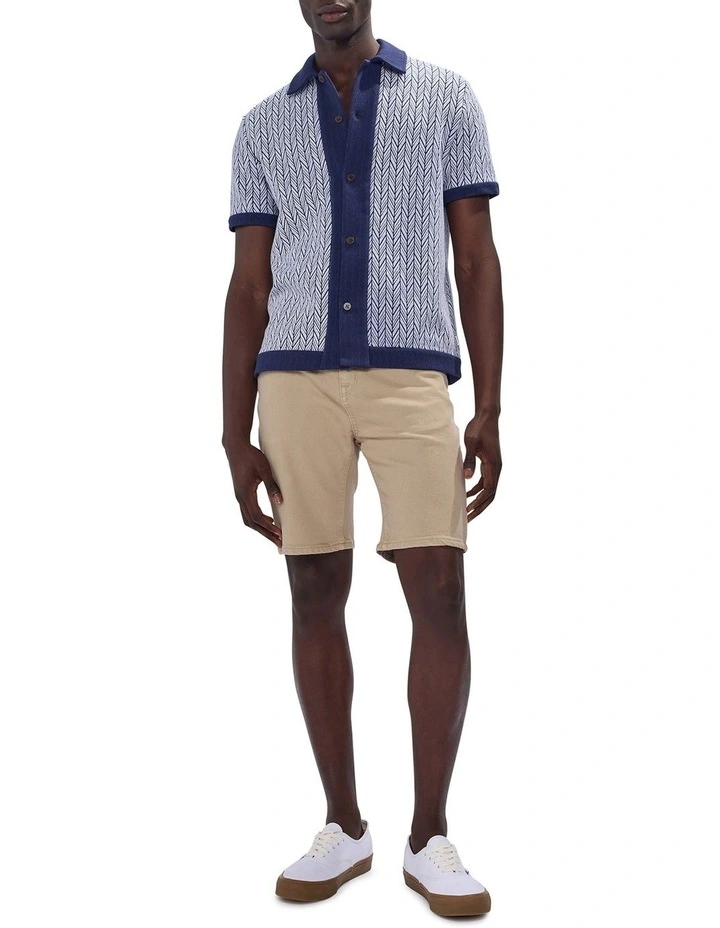 The Chronicle Jersey Shirt in Navy Multi image 2