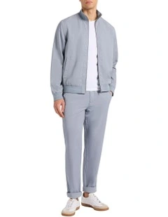 Wickham Linen Blend Jacket in Slate Blue