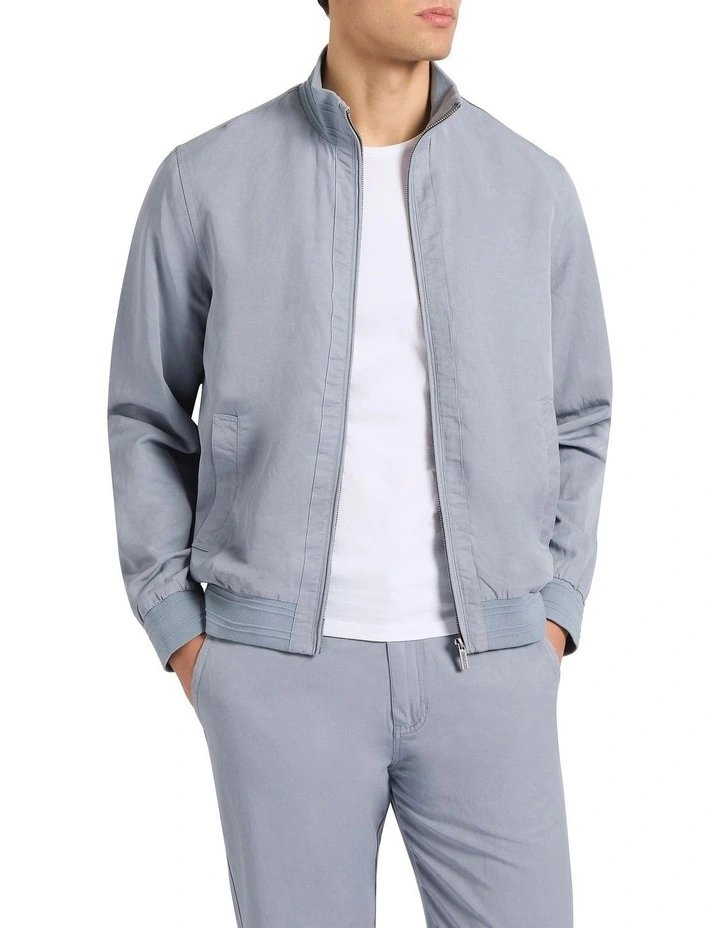 Wickham Linen Blend Jacket in Slate Blue image 2