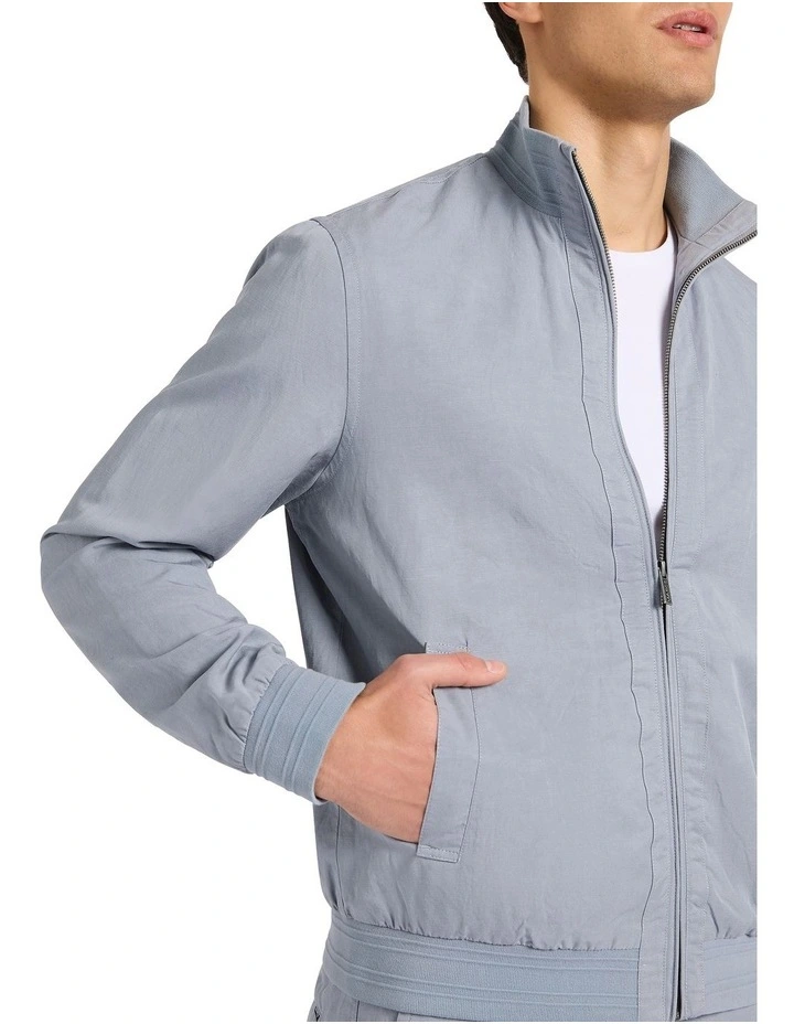 Wickham Linen Blend Jacket in Slate Blue image 3