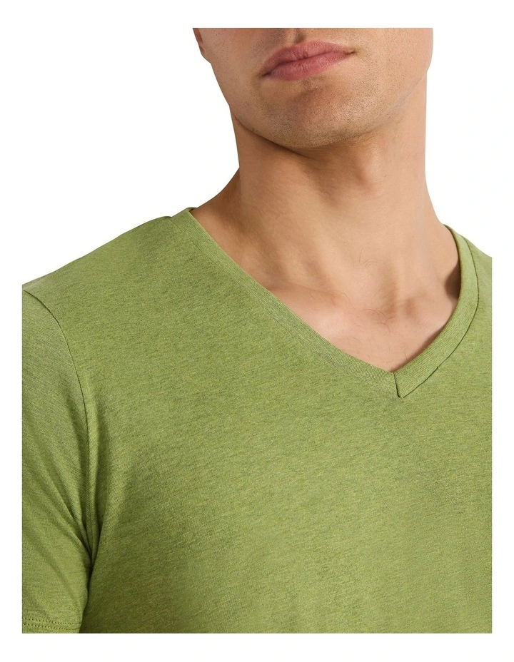 Marle Arnie V Neck in Leaf Green image 3
