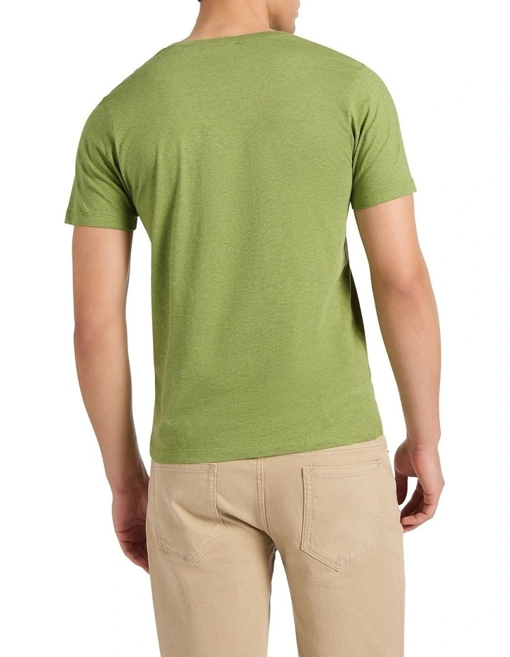 Marle Arnie V Neck in Leaf Green image 4