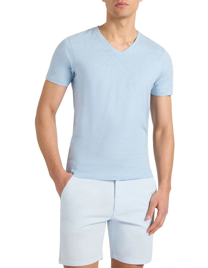 Marle Arnie V Neck in Sky Marle image 1