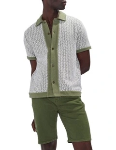 The Chronicle Jersey Shirt in Green Multi