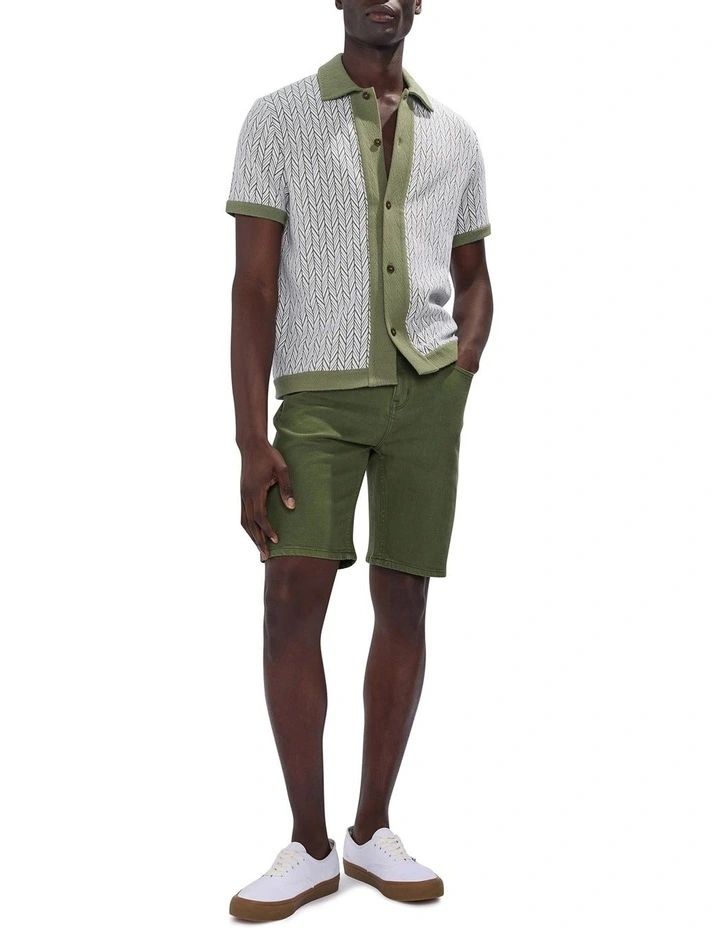 The Chronicle Jersey Shirt in Green Multi image 2