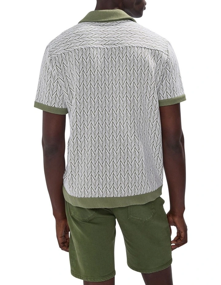 The Chronicle Jersey Shirt in Green Multi image 4