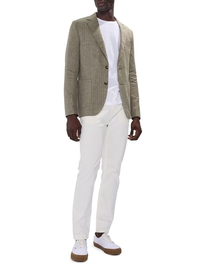 Lestrade Linen Blazer in Olivine Green image 2