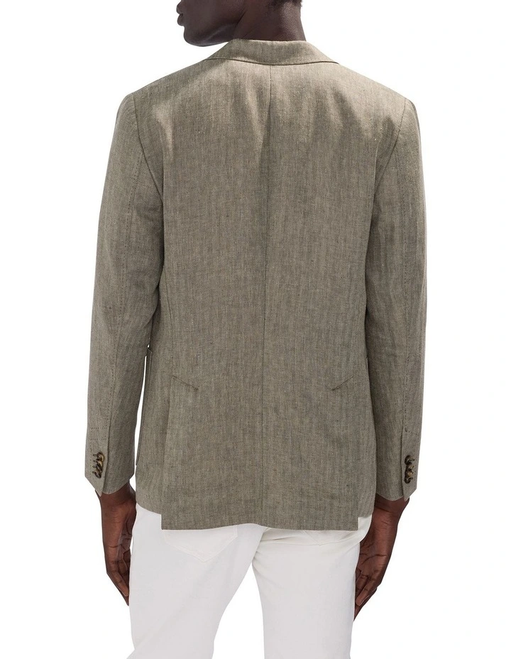 Lestrade Linen Blazer in Olivine Green image 4