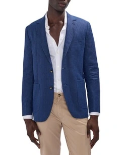 Lestrade Linen Blazer in Navy