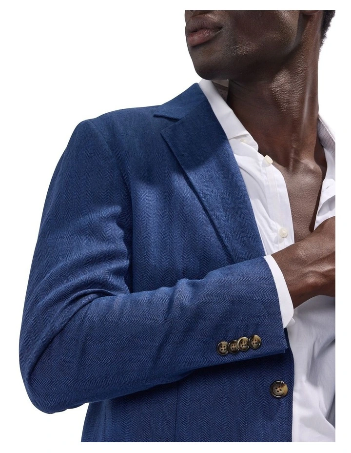 Lestrade Linen Blazer in Navy image 3