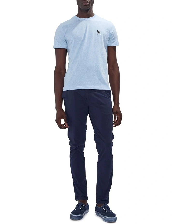 Swooper Dooper Emb Tee in Sky Melange image 2
